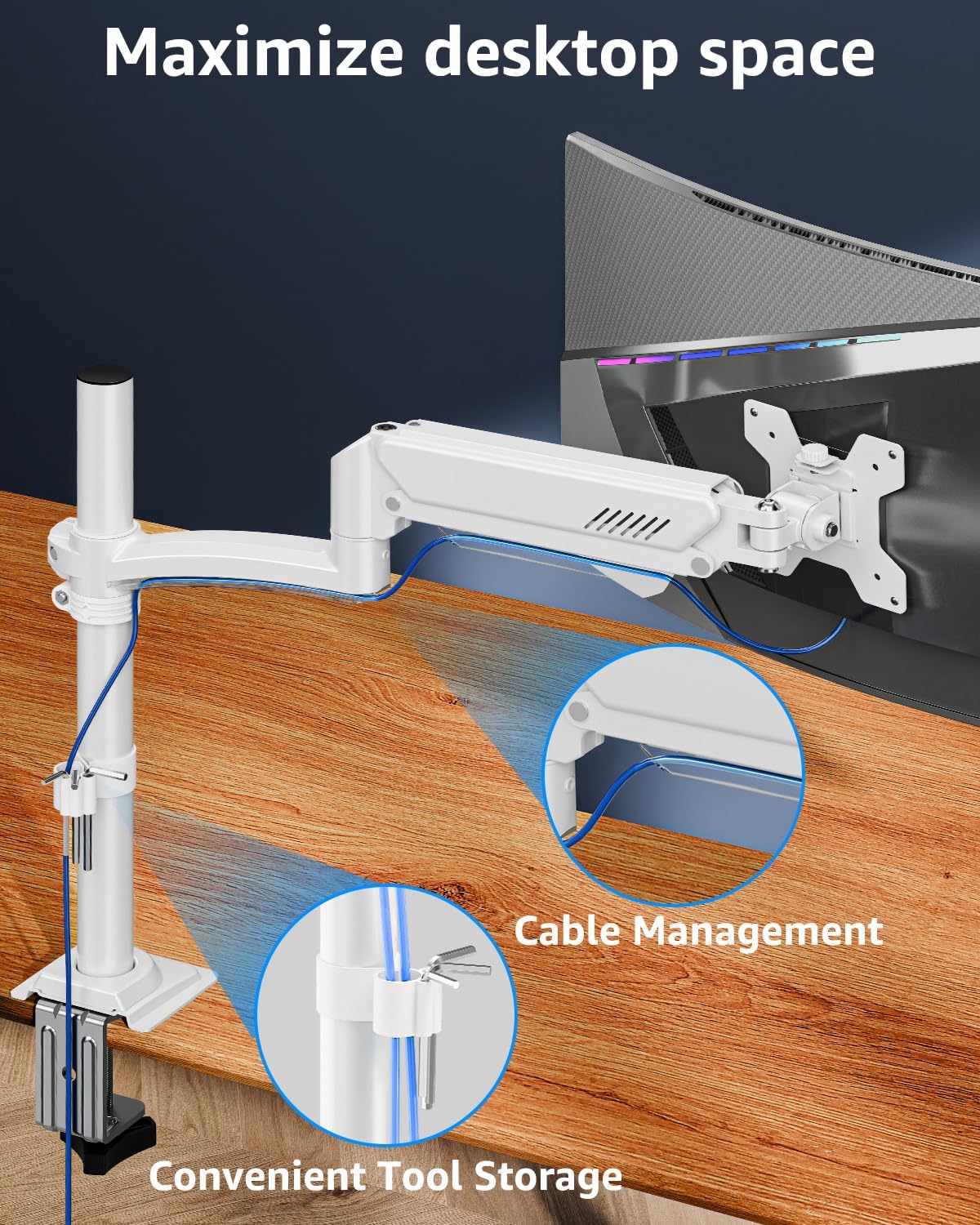 Soporte de escritorio para monitor único para monitores de 13''-35'' MU6005