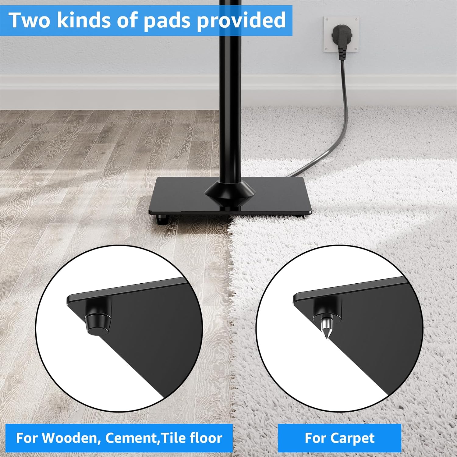 MOUNTUP Universal Speaker Stands Pair for Surround Sound MUS9132