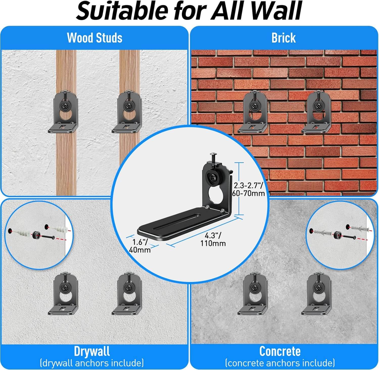 Universal Soundbar Wall Mount MU9101B-A