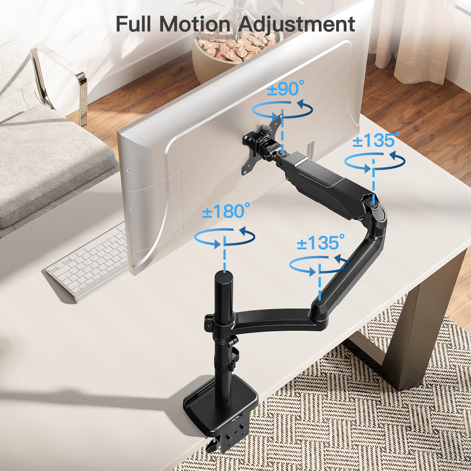 Single Monitor Desk Mount for 13''-32'' Monitors MUA6021B