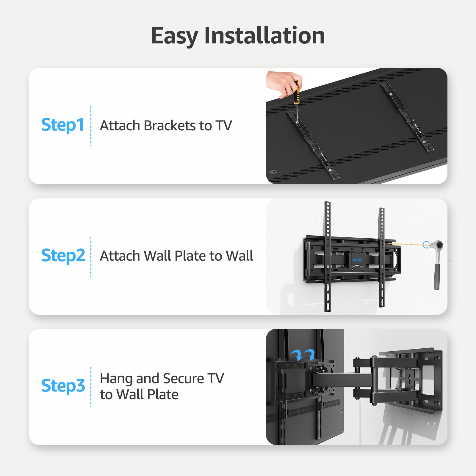 Full Motion TV Wall Mount for 32''-65'' TVs MUT0010