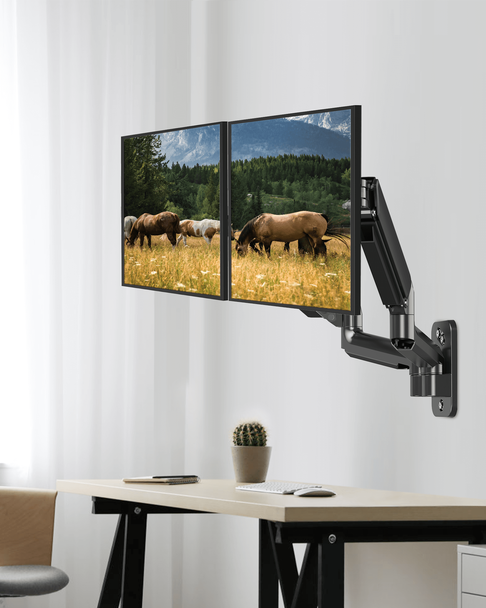 Soporte de pared para monitor dual para 2 monitores máx. de 32'' MU2004