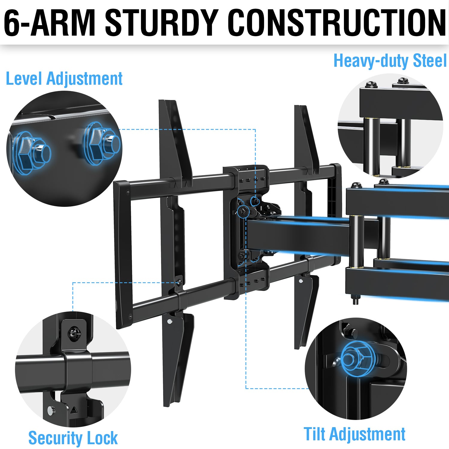 Full Motion TV Wall Mount for 37''-80" TVs MUT0054