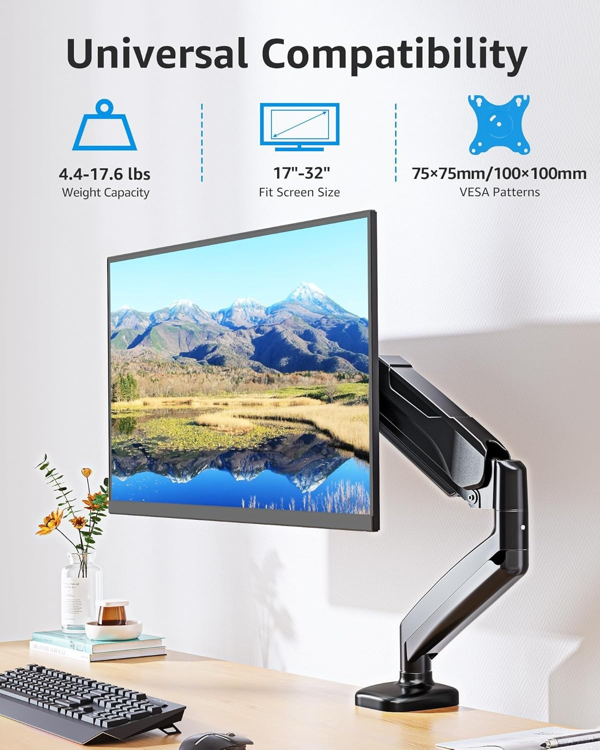 View Free Single Monitor Desk Mount for 13''-32'' Monitors VF0004