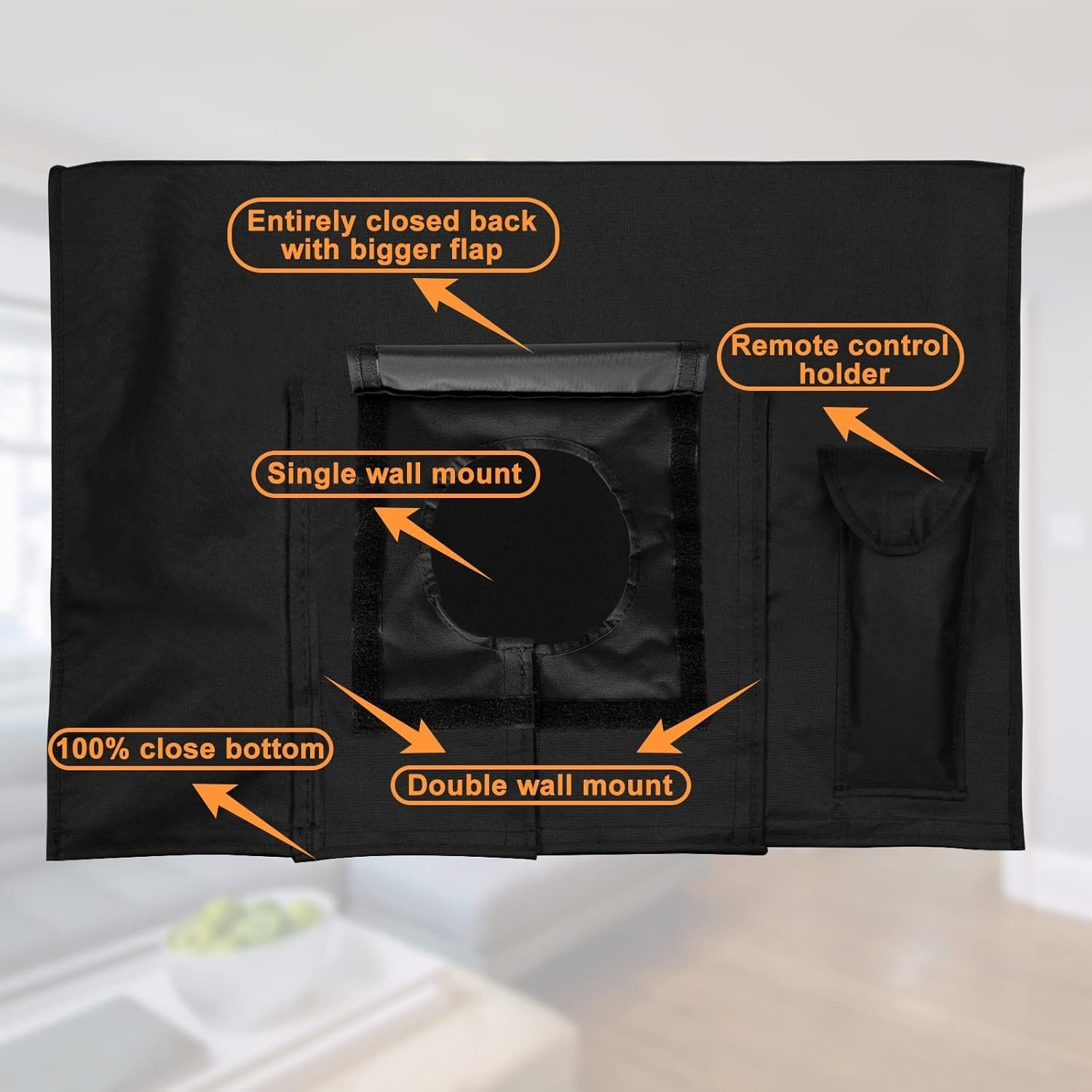 View Free Outdoor TV Cover 60-65 Inches, Weatherproof TV Cover 600D Thick Fabric for Outside TVs with Remote Control Pocket, Waterproof and Dustproof TV Screen Protectors VFCV65BK