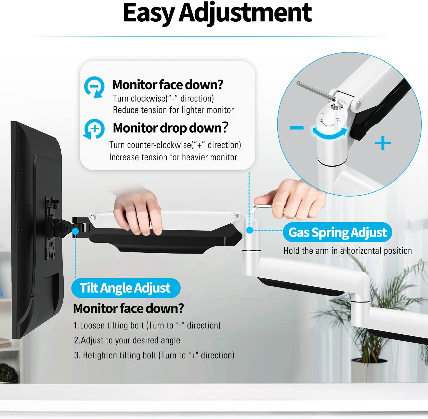 adjust tension for easier and smoother movement