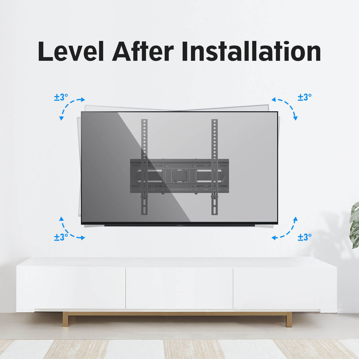 wall mount for TV level after installation