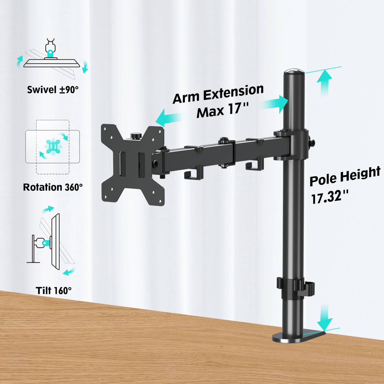 height adjustable monitor desk stand