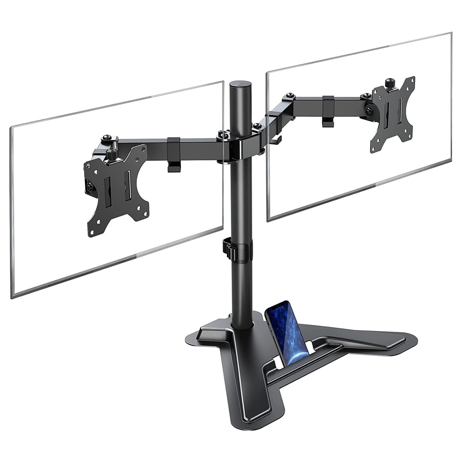 Freestanding Dual Monitor Stand for Max 27'' Monitors MU1002