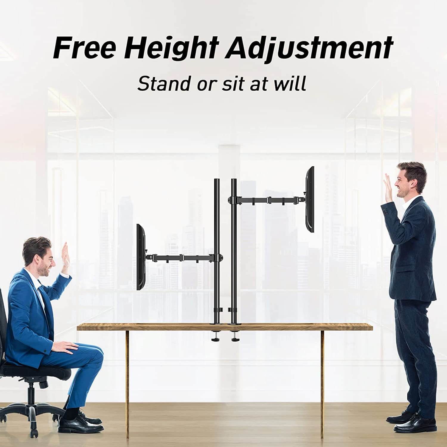 Single Monitor Tall Desk Mount for 13''-32'' Monitors MU3003