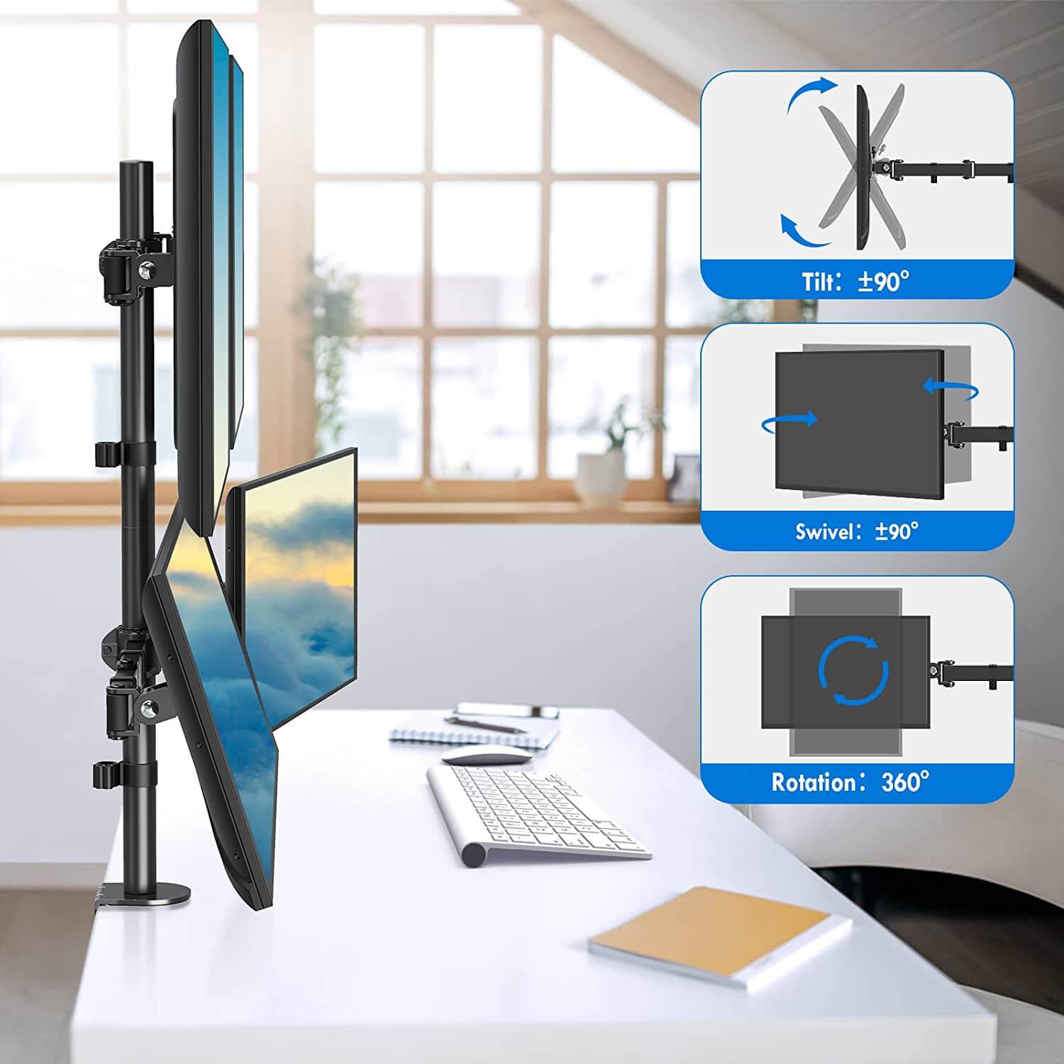 adjustable monitor stand for desk