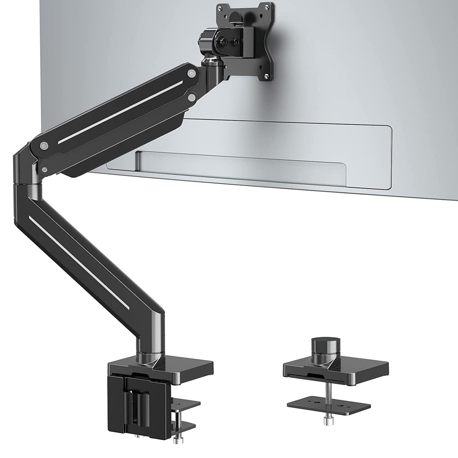 MOUNTUP Single Monitor Desk Mount With Gas Spring Arm for 42'' Monitor
