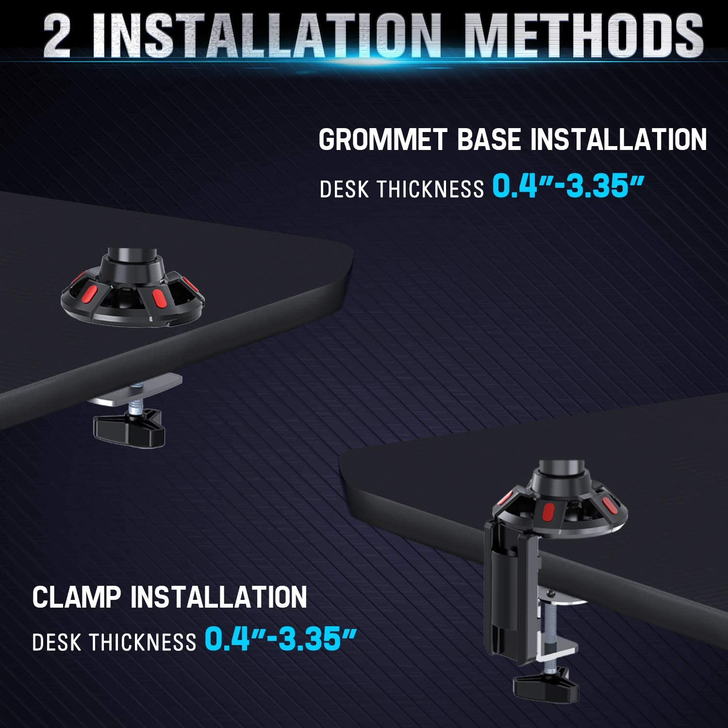 Single Monitor Desk Mount for 17''-32'' Monitors MU0027 for Gaming