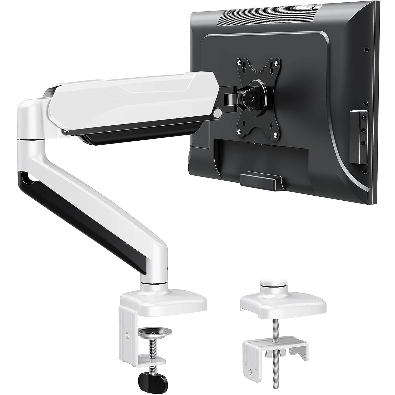 single monitor arm white