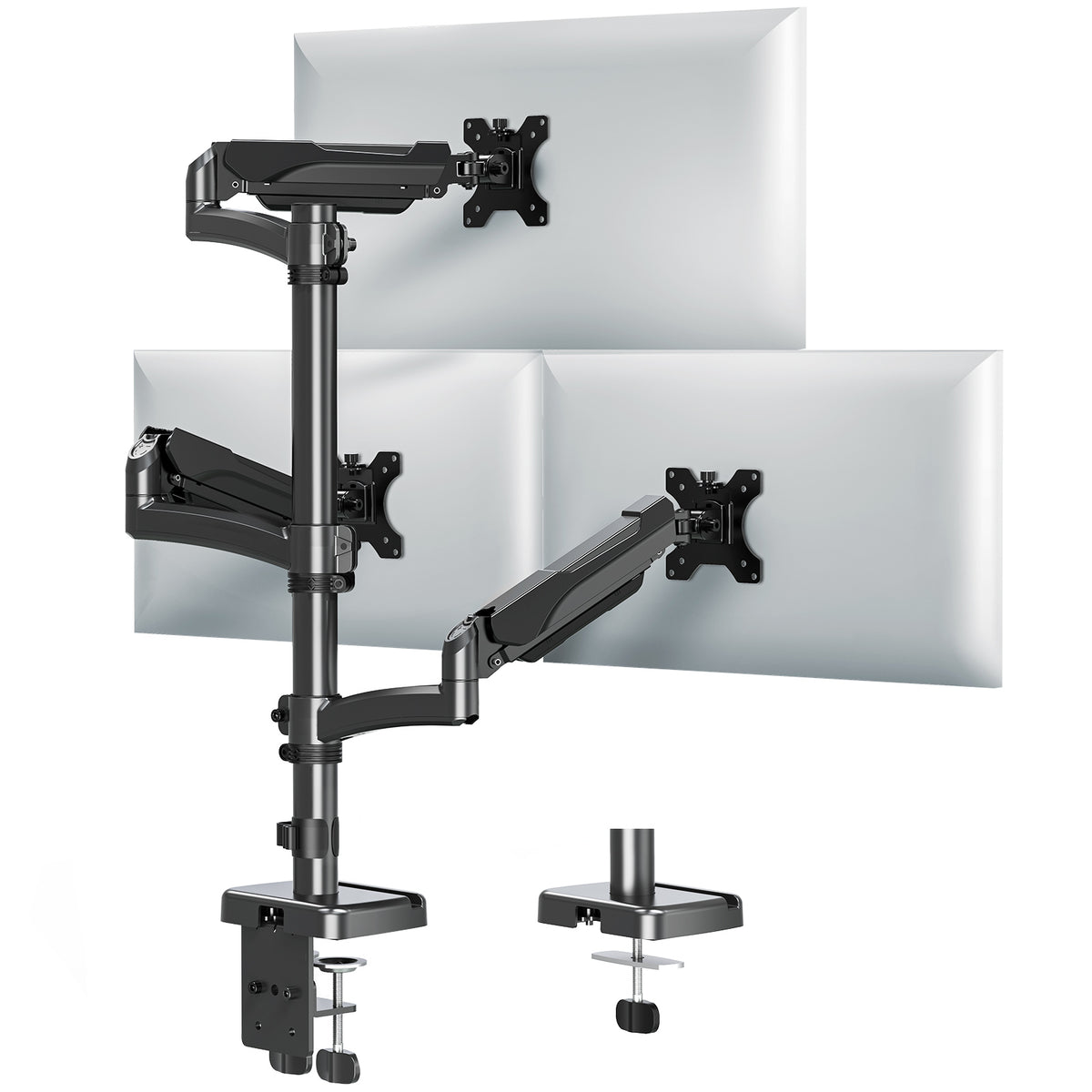 Full Motion Triple Monitor Desk Mount for Max 32'' Monitors MUA6013