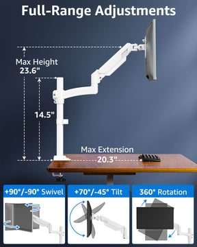Freelift Single Monitor Desk Mount for 13''-32'' Monitors MUA6015W