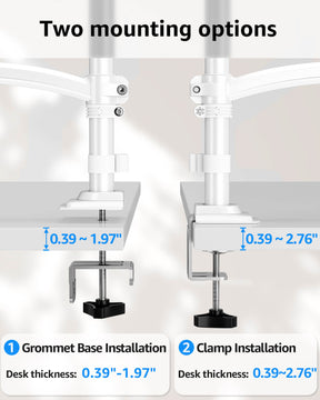 Freelift Dual Monitor Desk Mount for Max 32'' Monitors MUA6016W