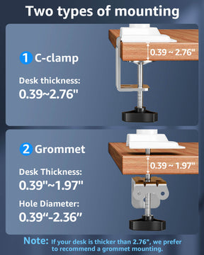 Freelift Single Monitor Desk Mount for 13''-32'' Monitors MUA6015W