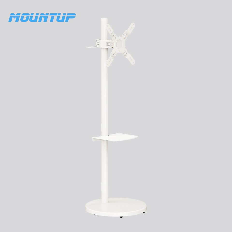 MOUNTUP Monitor Floor Stand Hold Up To 15kg/33lbs TV Mount Cart MUT1101W