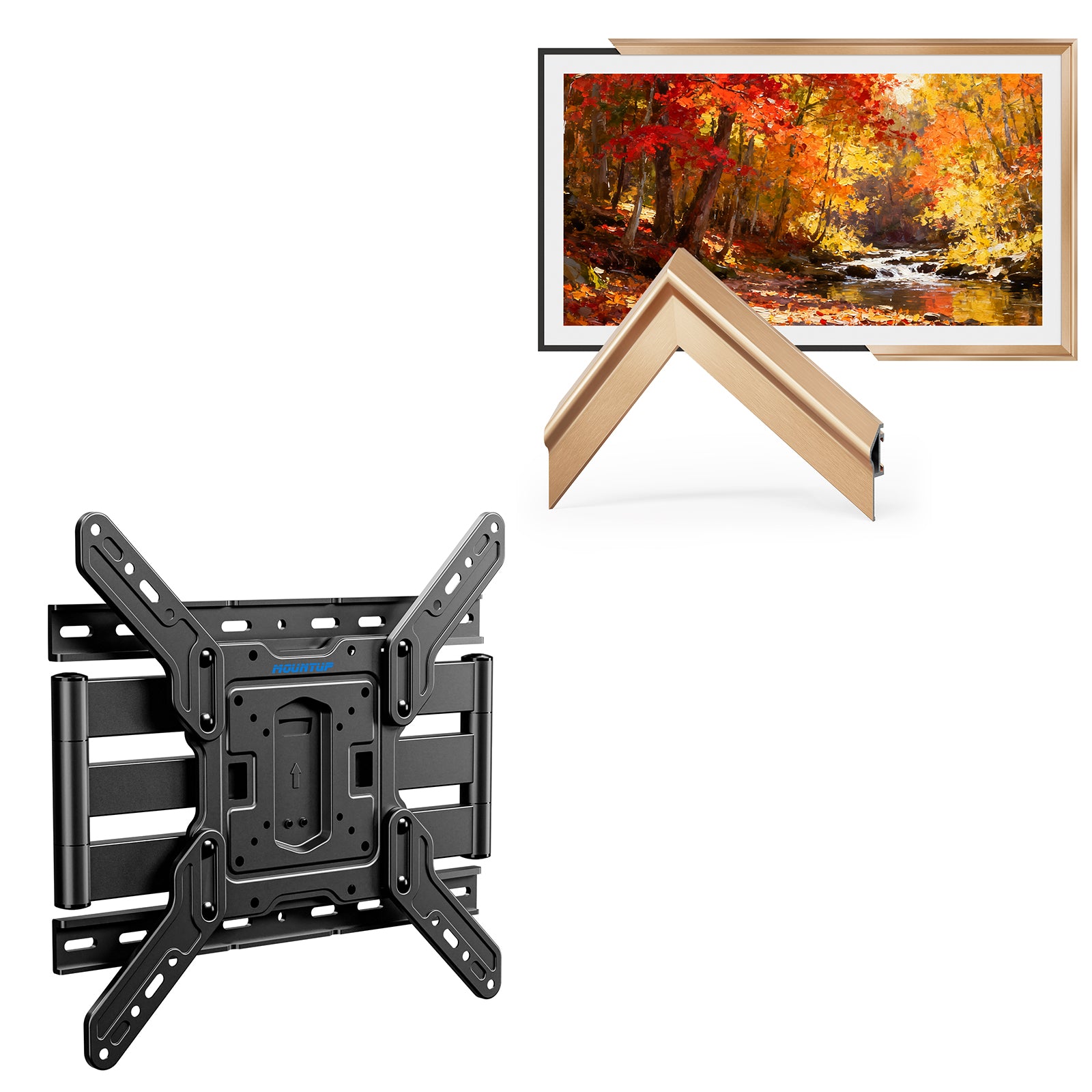 VueFrame TV Frames Deco Alloy Bezel Only for Samsung The Frame TVs, Modern & Minimalist Styles from TV to Art, Interchangeable Bezels for Home Decor, Easy Installation