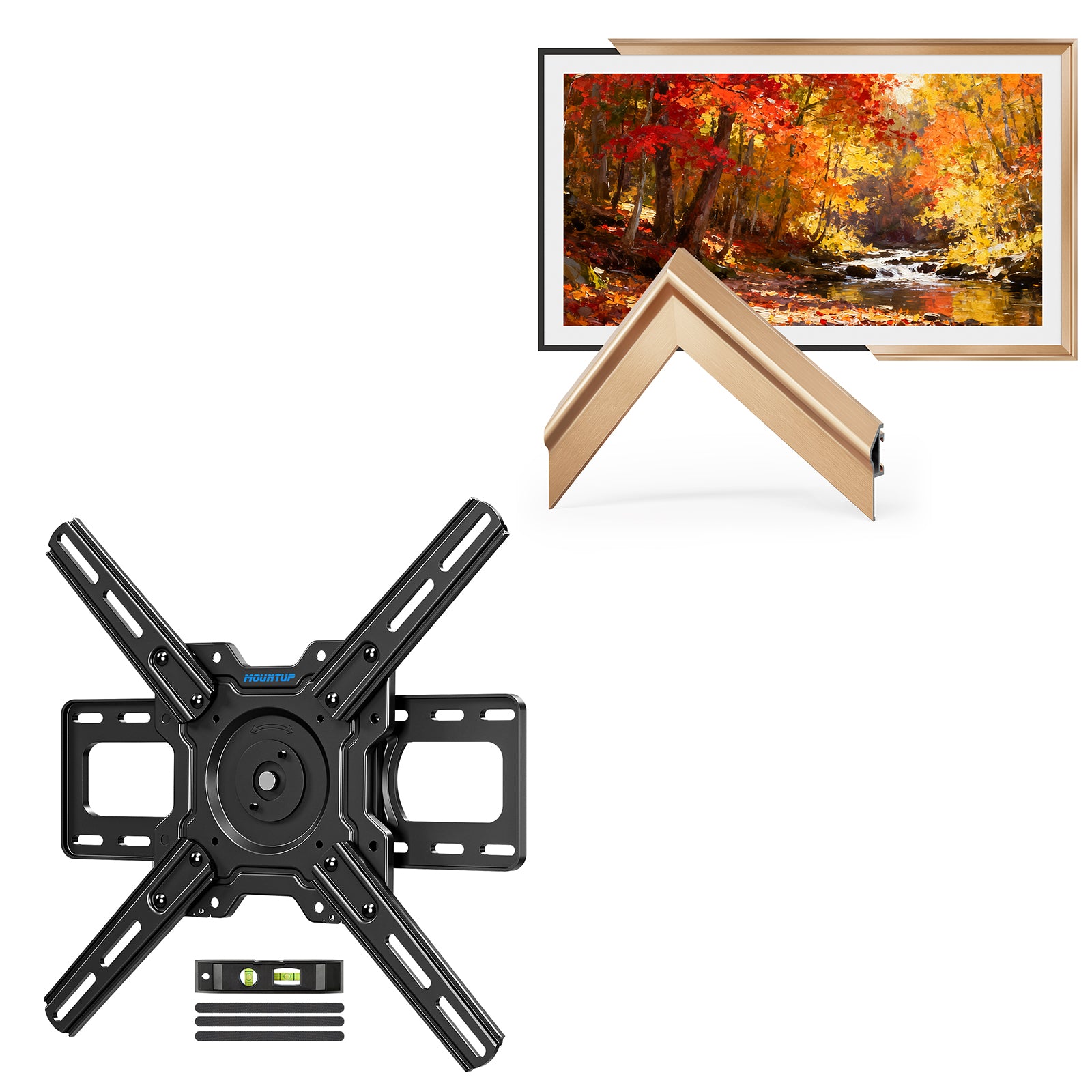 VueFrame TV Frames Deco Alloy Bezel Only for Samsung The Frame TVs, Modern & Minimalist Styles from TV to Art, Interchangeable Bezels for Home Decor, Easy Installation