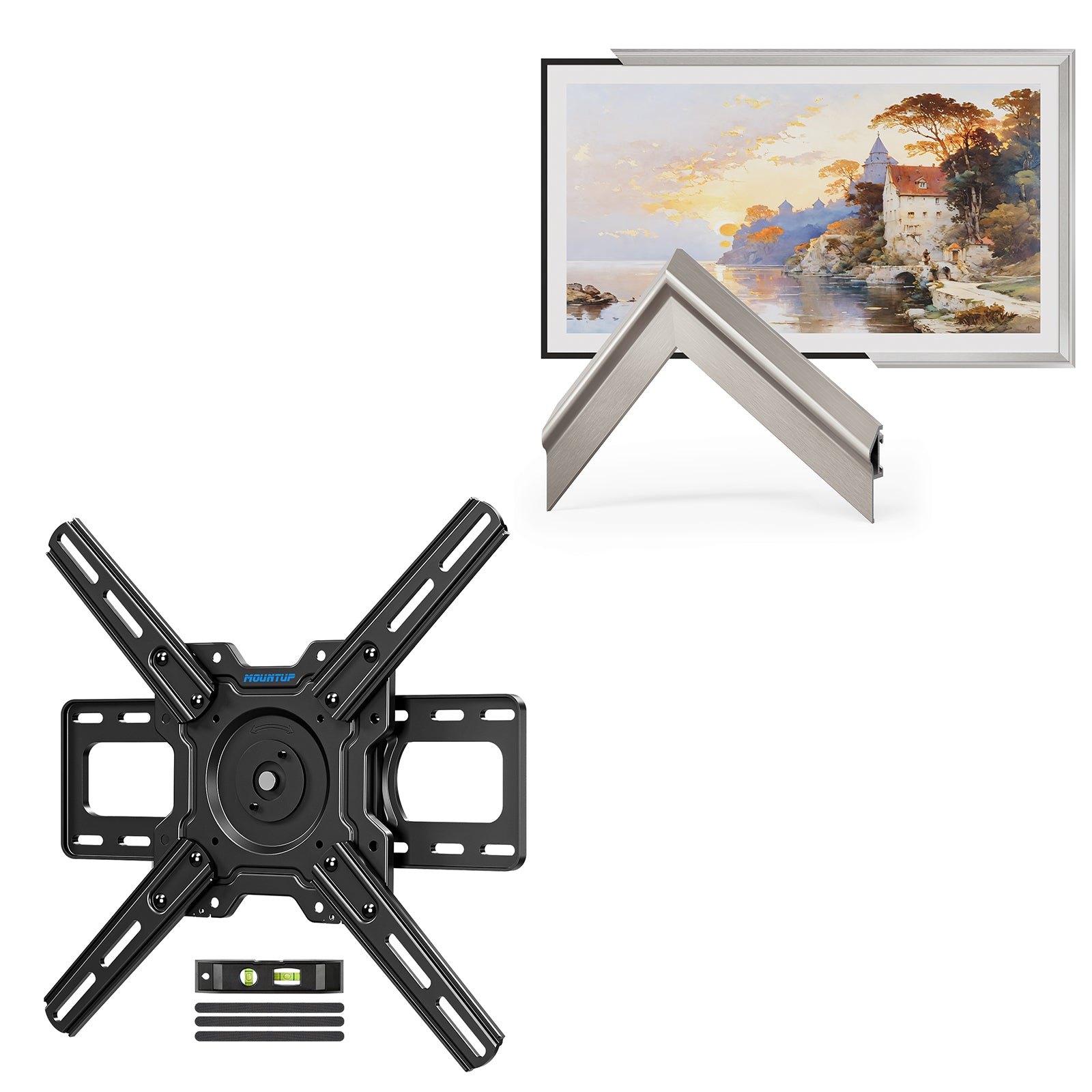 VueFrame TV Frames Deco Alloy Bezel Only for Samsung The Frame TVs, Modern & Minimalist Styles from TV to Art, Interchangeable Bezels for Home Decor, Easy Installation