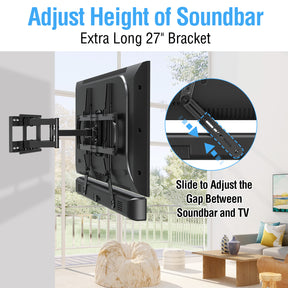Soundbar Mount Sound Bar TV Bracket MUS-9120