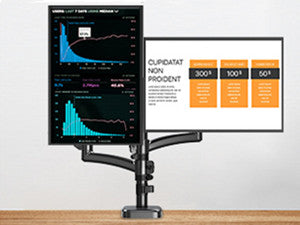 dual monitor mount portrait mode and landscape mode