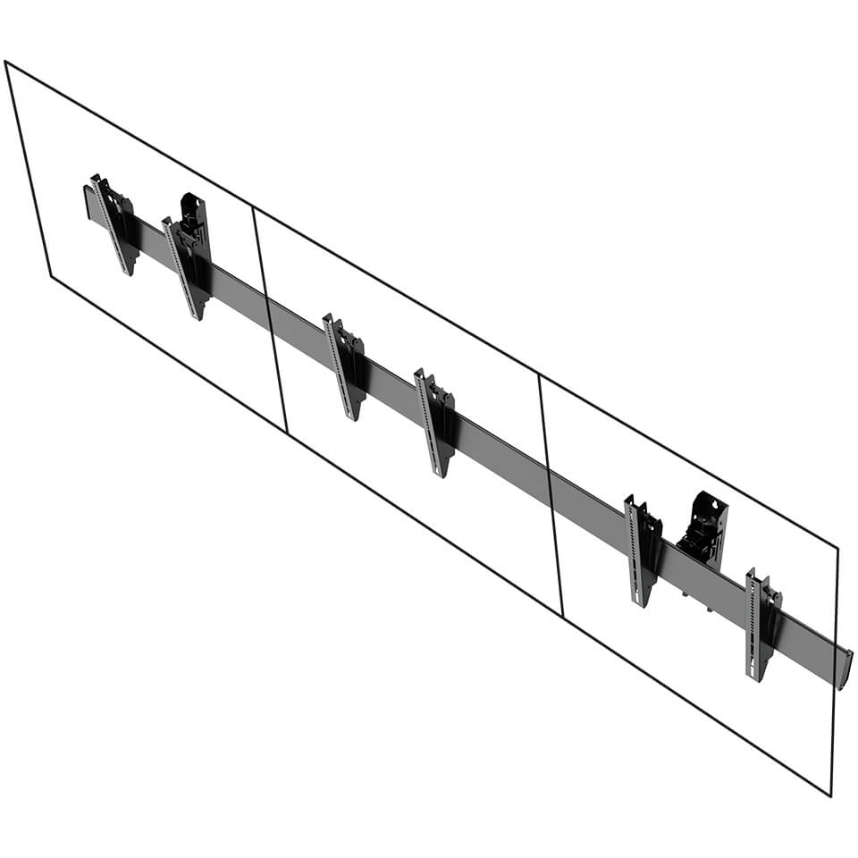 Triple Screen LCD Menu Board Wall Mount For most 32"~55" TVs Multi Screens MUT2301