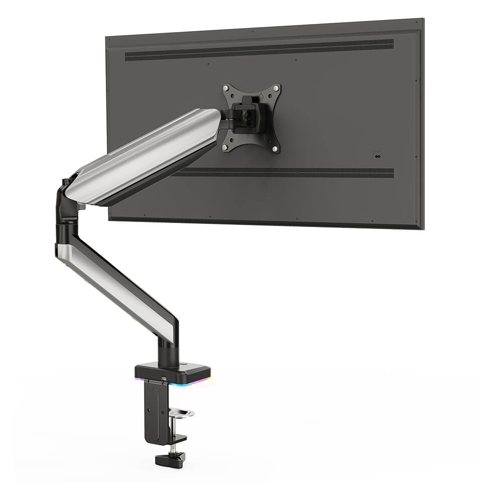 Single Monitor Desk Mount for 17"- 32" Monitors With Ambient RGB Light MUA8009