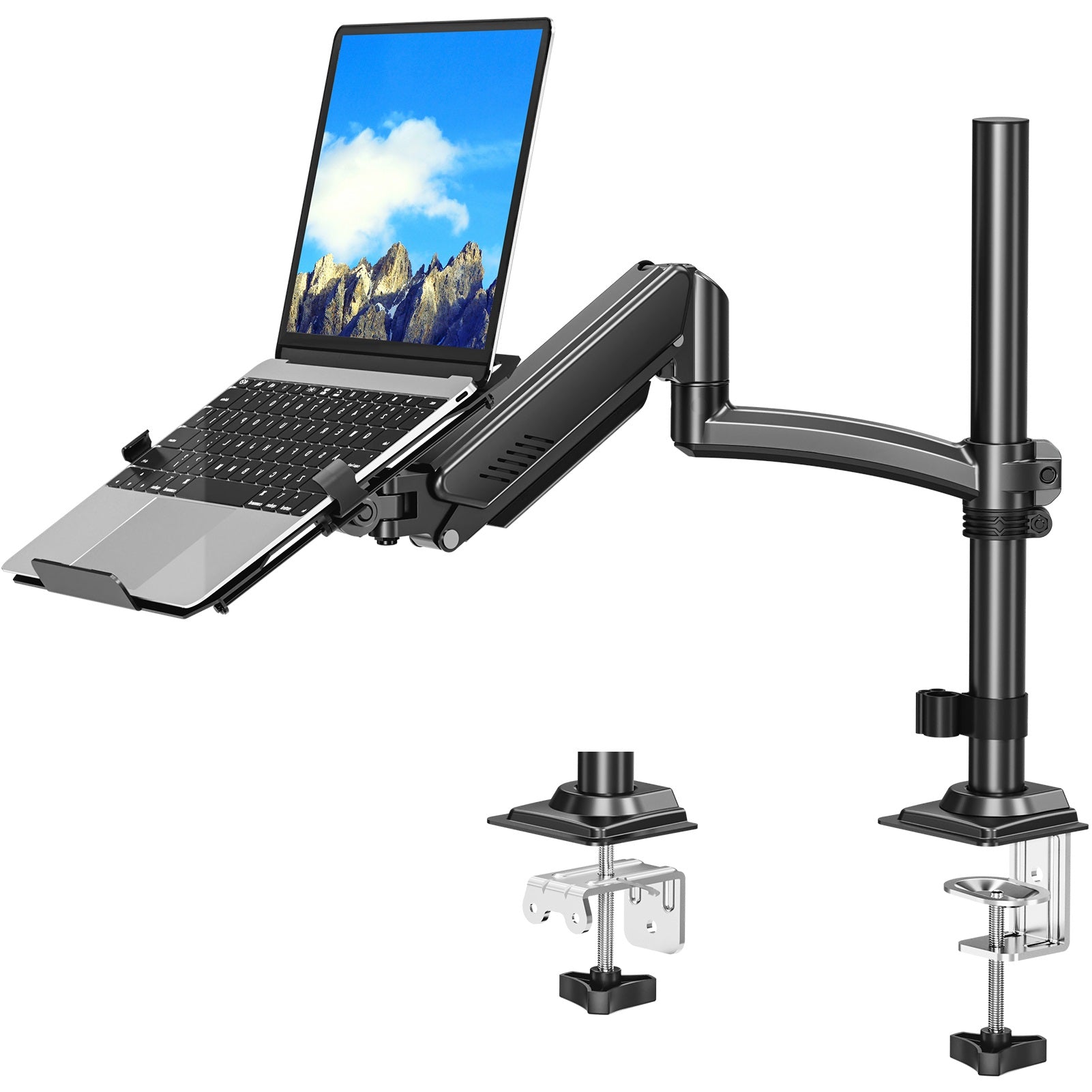 MOUNTUP Laptop Desk Mount, Adjustable Laptop Stand for max 17