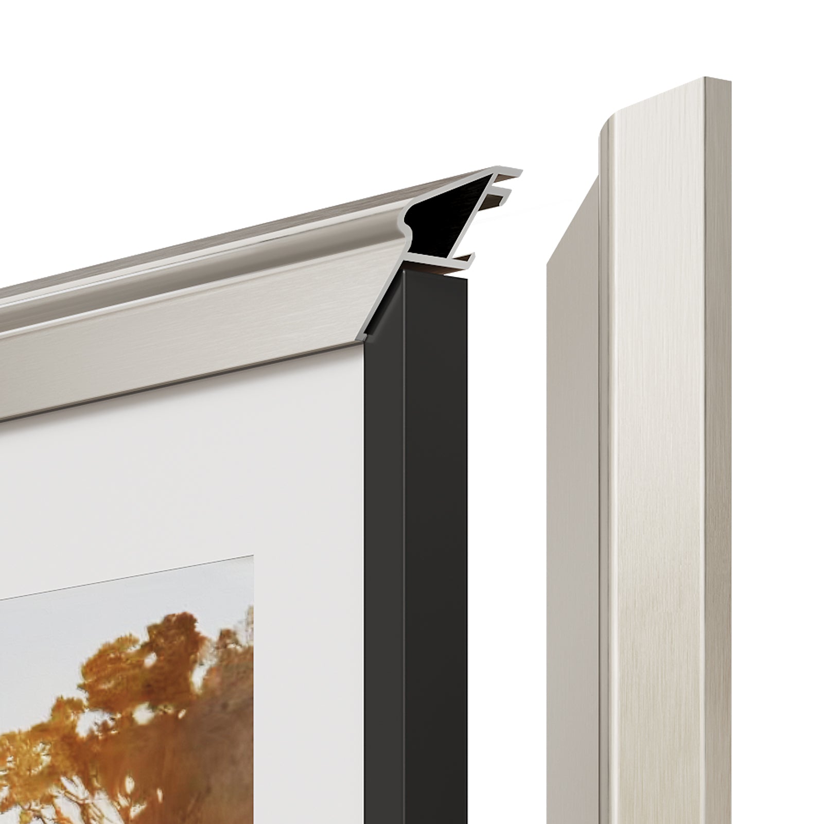 VueFrame TV Frames Deco Alloy Bezel Only for Samsung The Frame TVs, Modern & Minimalist Styles from TV to Art, Interchangeable Bezels for Home Decor, Easy Installation