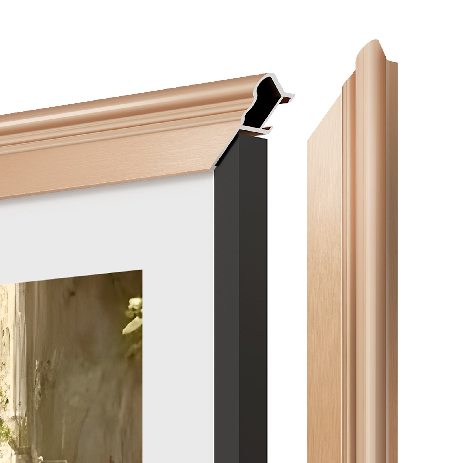 VueFrame TV Frames Deco Alloy Bezel Only for Samsung The Frame TVs, Modern & Minimalist Styles from TV to Art, Interchangeable Bezels for Home Decor, Easy Installation