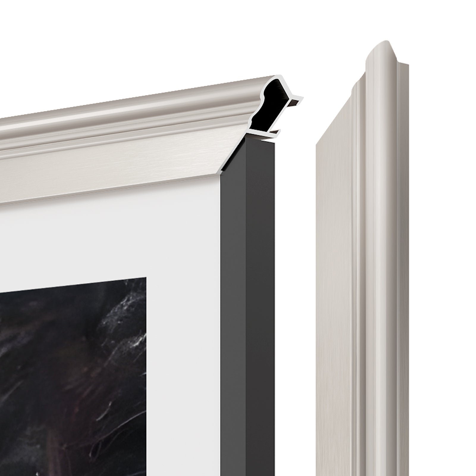 VueFrame TV Frames Deco Alloy Bezel Only for Samsung The Frame TVs, Modern & Minimalist Styles from TV to Art, Interchangeable Bezels for Home Decor, Easy Installation