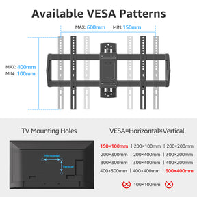 MOUNTUP Outdoor TV Mount Weatherproof for Most 42-75 Inch TVs, Fits for Gazebo and Patio, 37.9" Long Arm Wall Mount Full Motion with Tilt & Swivel, Max VESA 600x400mm and Up to 99 LBS MU0047-L-OD