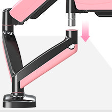 monitor arm connect base and arm