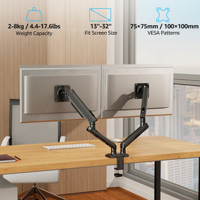 Freelift Pro Dual Monitor Desk Mount for 13''-32'' Monitors MUA8012B