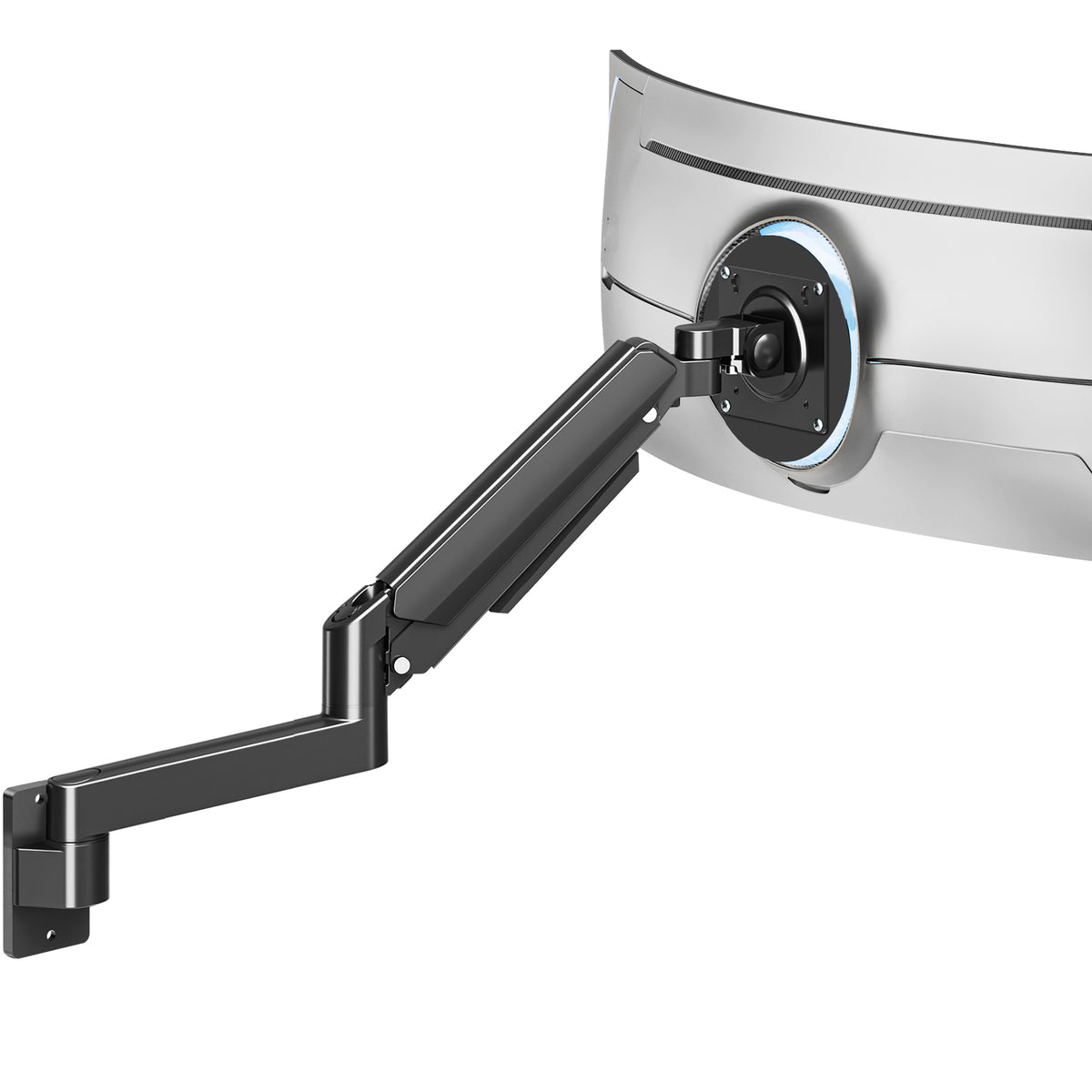 MOUNTUP Monitor Wall Mount for 49 45 43 40 35 32 27 24 Inch Screens, Heavy Duty Wall Monitor Mount, Holds 4.4 to 44 lbs, Ultrawide Gas Spring Monitors Arm Wall Mount, VESA Mount 75x75/100x100mm