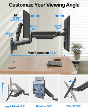 Soporte de pared para monitor dual para 2 monitores máx. de 32'' MU2004
