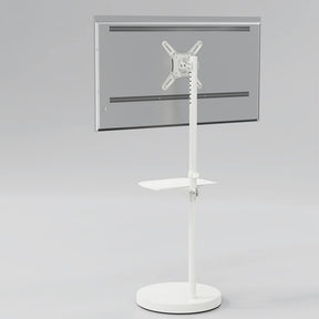 17''-42'' White Floor Monitor Stand Tilt Rotation TV Cart MUT1108