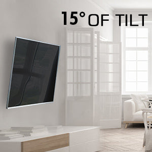 tv wall mount tilt to reduce glare in the living room