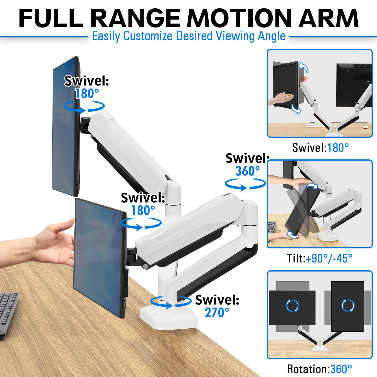 Dual-Monitor-Tischhalterung für maximal 32-Zoll-Monitore MUA0005 