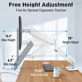 Single Monitor Desk Mount for 13''-32'' Monitors MUA0004-W