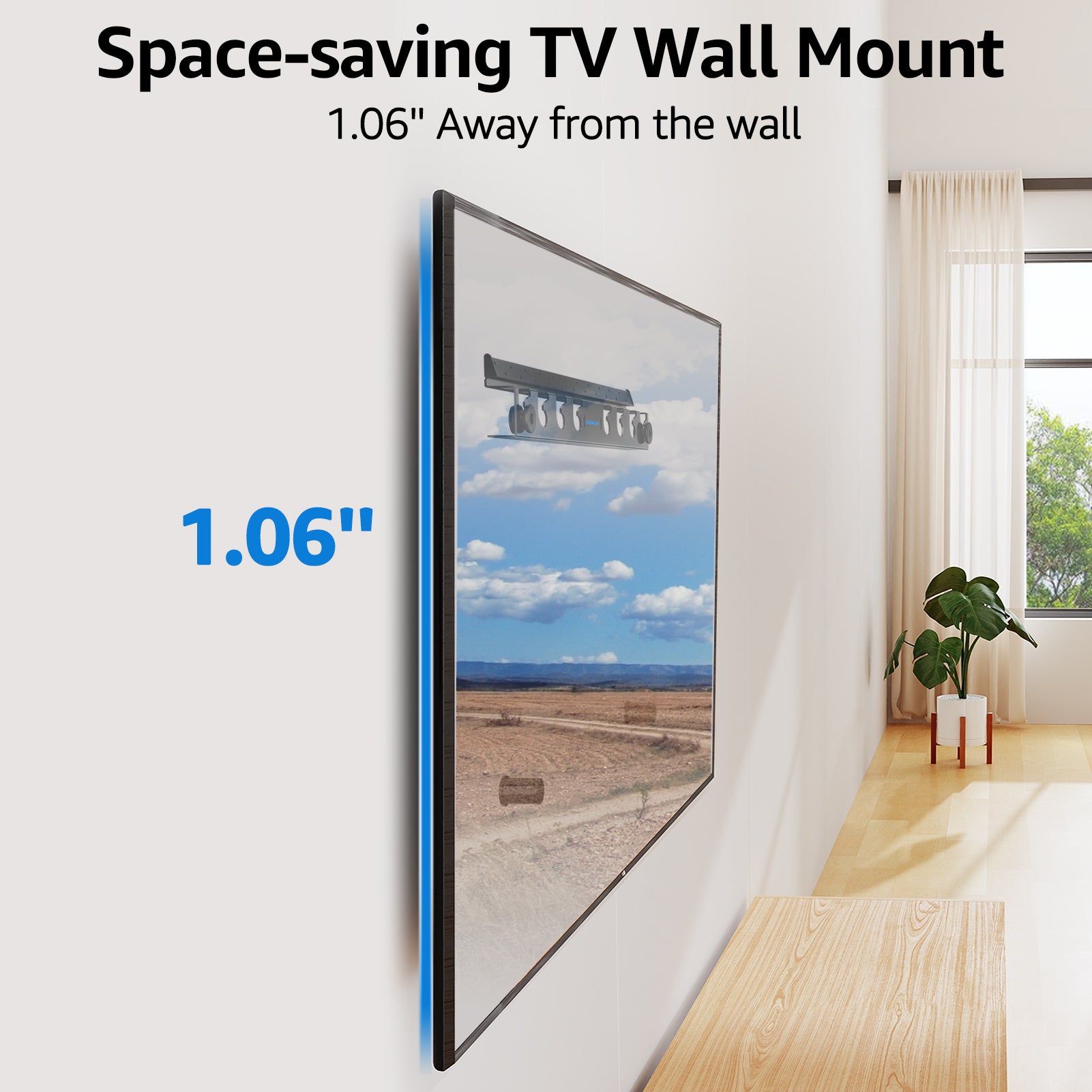 MOUNTUP Soporte de pared para TV con certificación UL, soporte de pared  para TV de movimiento completo para la mayoría de televisores planos/curvos  de