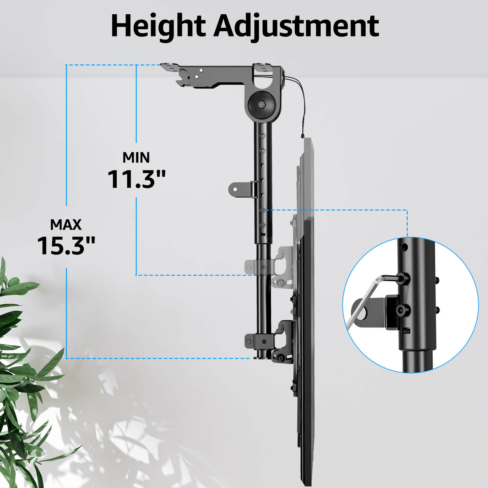 Full Motion Flip Down Ceiling TV Mount for 13''-40'' TVs MU0049-L