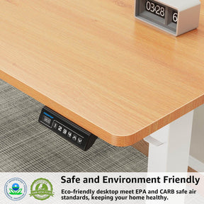 Electric Height Adjustable Standing Desk - Oak