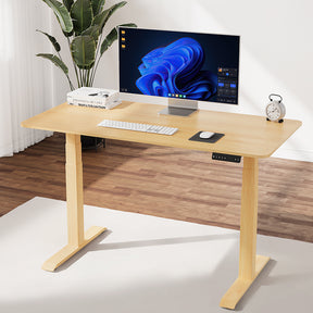 Standing Desk Frame Dual Motor Electric Height Adjustable Desk Legs Oak MUD25