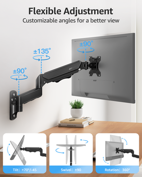 Single Monitor Wall Mount for Max 32'' Monitors MU2003