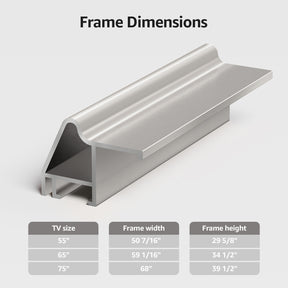 VueFrame TV Frames Deco Alloy Bezel Only for Samsung The Frame TVs, Modern & Minimalist Styles from TV to Art, Interchangeable Bezels for Home Decor, Easy Installation