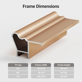 VueFrame TV Frames Deco Alloy Bezel Only for Samsung The Frame TVs, Modern & Minimalist Styles from TV to Art, Interchangeable Bezels for Home Decor, Easy Installation